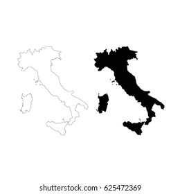 vector illustration of Italian map