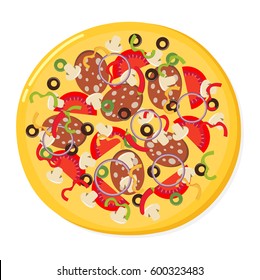 vector illustration of italian pizza