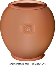 Vector Illustration of Italian Terracotta Pot