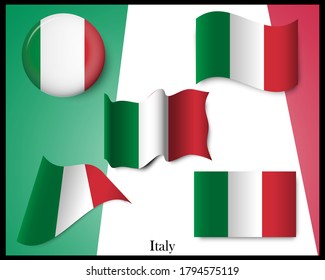 Vector illustration of italy flag for various events related