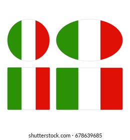 vector illustration of Italy flags 