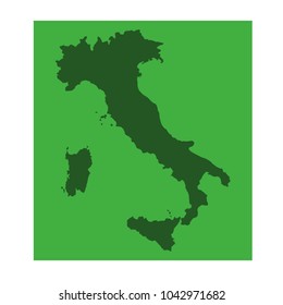 vector illustration of Italy map