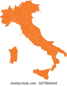 vector illustration of Italy map