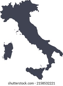 Mapa de la ilustración vectorial de Italia