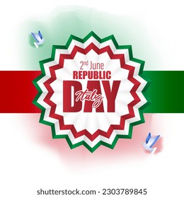 Vector illustration for Italy Republic Day 2 June