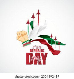 Vector illustration for Italy Republic Day 2 June