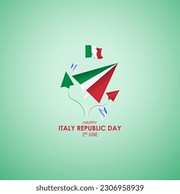 Vector illustration for Italy Republic Day 2 June