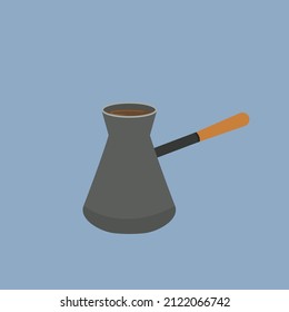 Vector illustration of items from a coffee shop.Turk for coffee