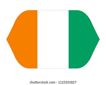 vector illustration of Ivory Coast flag