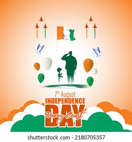 Vector illustration for Ivory Coast Independence Day