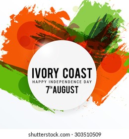 Vector illustration for Ivory Coast Independence Day.