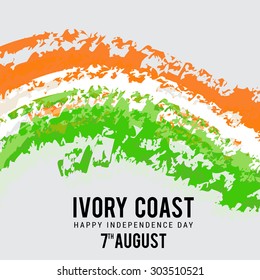 Vector illustration for Ivory Coast Independence Day.