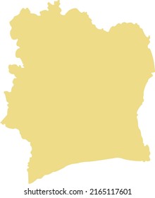 Mapa de la ilustración vectorial de Costa de Marfil