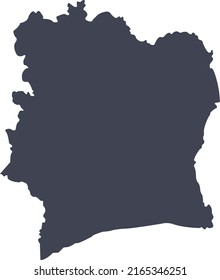 Vector Illustration of Ivory Coast map