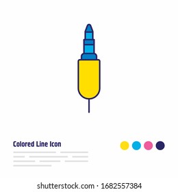 Vector illustration of jack cable icon colored line. Beautiful computer element also can be used as plug icon element.