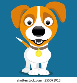 Vector illustration. Jack russell terrier 