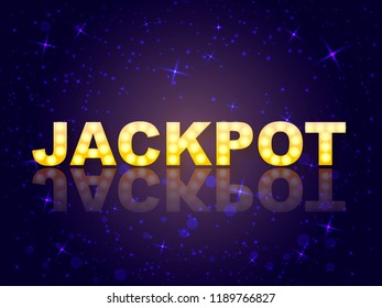 Ilustración vectorial. Concepto Jackpot con bombillas.
