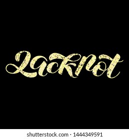 Vector illustration. Jackpot lettering for banner, poster or card.