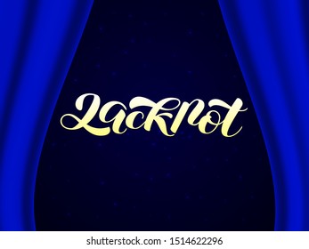 Vector illustration. Jackpot lettering for banner