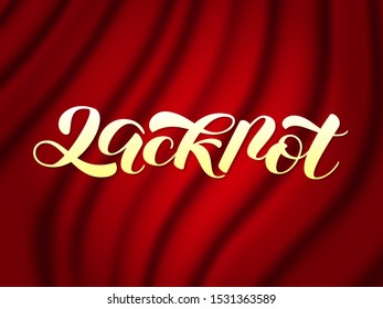 Vector illustration. Jackpot lettering for banner