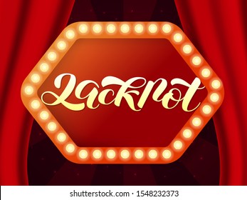 Vector illustration. Jackpot lettering for banner