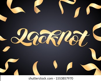 Vector illustration. Jackpot lettering for banner