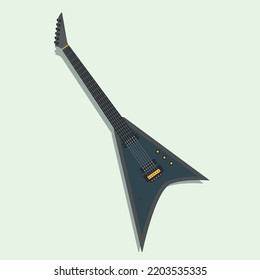 Vector Illustration Of A Jackson Randy Rhoads Electrical Guitar Isolated On A White Background