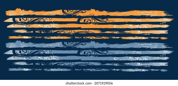 Vector illustration of jagged and failed stripes.