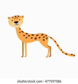 vector illustration of a Jaguar Cheetah  isolated on white background