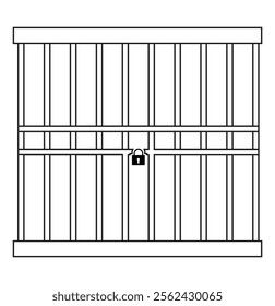 Vector illustration of jail, prison icon on white background.