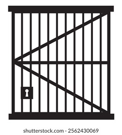 Vector illustration of jail, prison icon on white background.