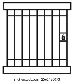 Vector illustration of jail, prison icon on white background.