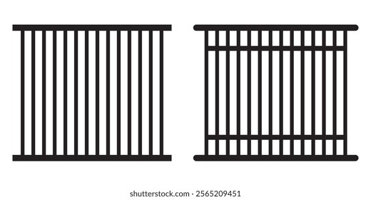 Vector illustration of jail, prison icon on white background. Locked icon . barrier to icon. jail icon vector.