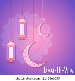 Vector illustration for Jamaat Ul Vida.