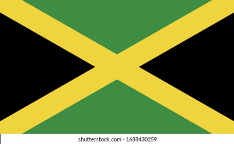 ilustración vectorial de la bandera de Jamaica