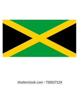 vector illustration of Jamaica flag