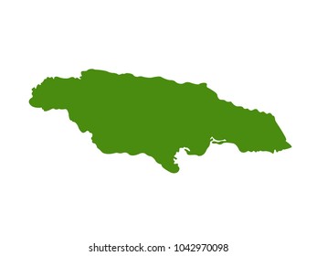 vector illustration of Jamaica map