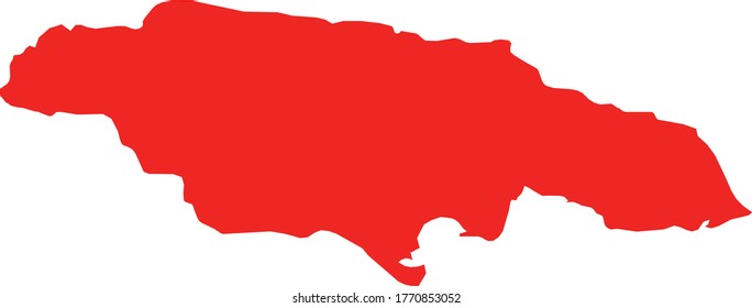 vector illustration of Jamaica map