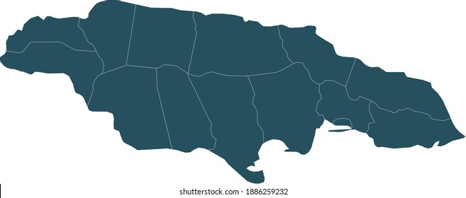 mapa de ilustraciones vectoriales de Jamaica