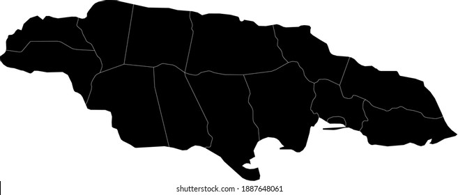 vector illustration of Jamaica map 