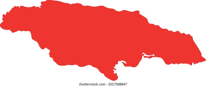 vector illustration of Jamaica map