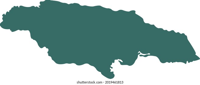 vector illustration of Jamaica map