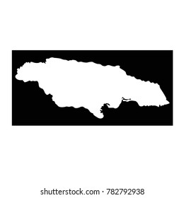 vector illustration of Jamaica map