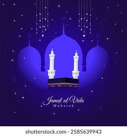 Vector illustration of Jamat Ul Vida social media template