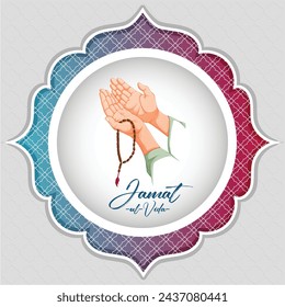 Vector illustration jamat-ul-vida, Jamat ul vida editable post banner template