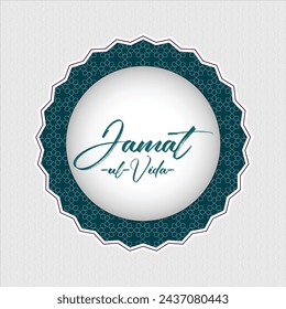 Vector illustration jamat-ul-vida, Jamat ul vida editable post banner template