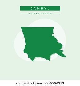Vector illustration vector of Jambyl map Kazakhstan