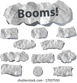 Vector illustration of a jammed paper's pieces