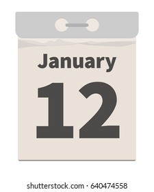 Vector illustration, January 12
