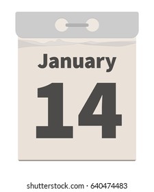 Vector illustration, January 14
